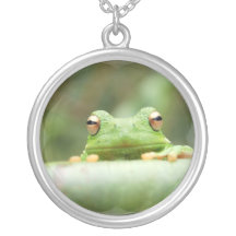Frosch mustert Halskette