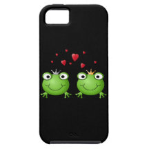 Frosch-Paar mit Herzen iPhone 5 Etui