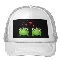 Frosch-Paare mit Herzen Baseball Cap