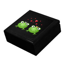 Frosch-Paare mit Herzen Erinnerungskiste
