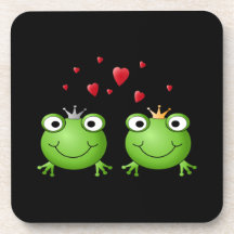 Frosch-Paare mit Herzen Untersetzer