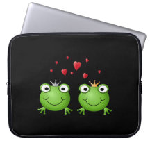 Frosch-Paare mit Herzen Computer Sleeve Schutzhüllen