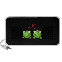 Frosch-Paare mit Herzen Laptop Speaker