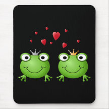 Frosch-Paare mit Herzen Mauspad