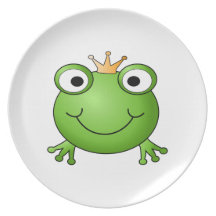 Frosch-Prinz. Glücklicher Frosch Flacher Teller