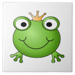 Frosch-Prinz. Glücklicher Frosch Keramikkachel