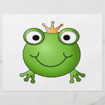 Frosch-Prinz. Glücklicher Frosch Flyerdesign
