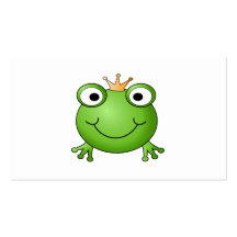 Frosch-Prinz. Glücklicher Frosch Visitenkarten Vorlage