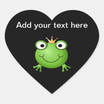 Frosch-Prinz. Lächelnder Frosch mit einer Krone Sticker