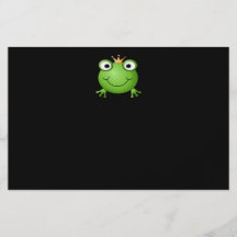 Frosch-Prinz. Lächelnder Frosch mit einer Krone Personalisierte Flyer