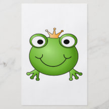 Frosch-Prinz. Lächelnder Frosch mit einer Krone Individuelle Flyer