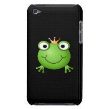 Frosch-Prinz. Lächelnder Frosch mit einer Krone Case-Mate iPod Touch Hülle