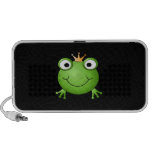 Frosch-Prinz. Lächelnder Frosch mit einer Krone Mobile Lautsprecher