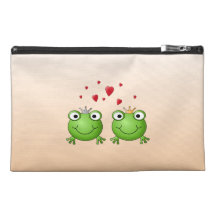 Frosch-Prinz und Frosch-Prinzessin, mit Herzen