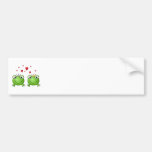 Frosch-Prinz und Frosch-Prinzessin, mit Herzen Auto Sticker