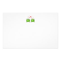 Frosch-Prinz und Frosch-Prinzessin, mit Herzen Individuelles Druckpapier