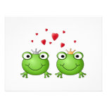 Frosch-Prinz und Frosch-Prinzessin, mit Herzen Individuelle Ankündigung