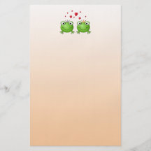 Frosch-Prinz und Frosch-Prinzessin, mit Herzen Flyerbedruckung