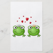 Frosch-Prinz und Frosch-Prinzessin, mit Herzen Flyer