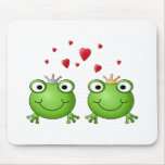 Frosch-Prinz und Frosch-Prinzessin, mit Herzen Mauspad
