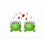 Frosch-Prinz und Frosch-Prinzessin, mit Herzen Postkarten
