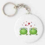Frosch-Prinz und Frosch-Prinzessin, mit Herzen Schlüsselanhänger