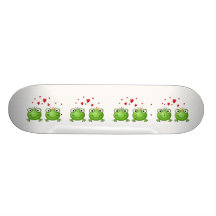 Frosch-Prinz und Frosch-Prinzessin, mit Herzen Personalisierte Skateboards