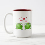 Frosch-Prinz und Frosch-Prinzessin, mit Herzen Haferl