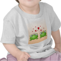 Frosch-Prinz und Frosch-Prinzessin, mit Herzen Shirt