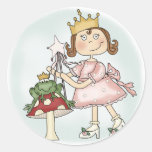 Frosch-Prinzessin Runder Sticker