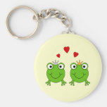 Frosch-Prinzessin und Frosch-Prinz, mit Herzen Schlüsselbänder