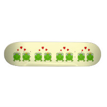 Frosch-Prinzessin und Frosch-Prinz, mit Herzen Individuelles Deck