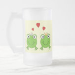Frosch-Prinzessin und Frosch-Prinz, mit Herzen Haferl