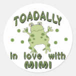 Frosch TOADALLY Liebe-Mimi Runder Aufkleber
