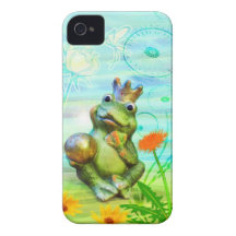 Froschkönig mit Blumen iPhone Hülle iPhone 4 Hülle