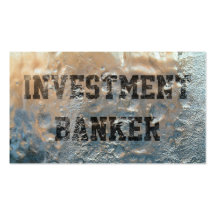 Frozen Ice Investment Banker Business Card