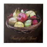 Frucht des Geistes, gemalter Brown-Korb Fliese