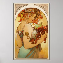 Frucht Plakat-Vintage Kunst-Alfons Mucha