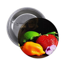Frucht-Stillleben Srawberry Erdbeerkalke Pepp Button