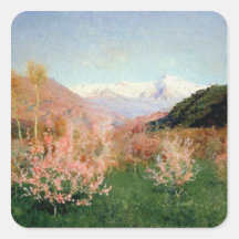 Frühling in Italien, 1890 Quadratsticker