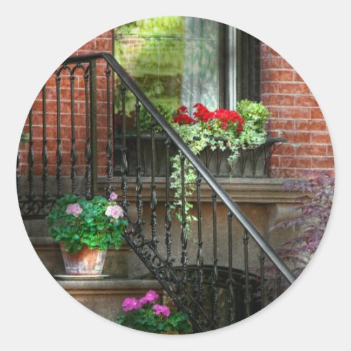 Frühling - Portal - Hoboken im Frühjahr Runde Sticker