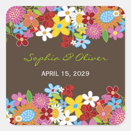 Frühlings-Blumen-Garten-wunderliche Gastgeschenke  Sticker