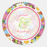 Frühlings-Blumen-Garten-wunderliche Gastgeschenke  Runder Sticker