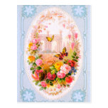 Frühlings-Blumen-Vintage Postkarte