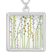 "FRÜHLINGS-BLUMEN" weiße Sammlung Selbst Gestalteter Schmuck