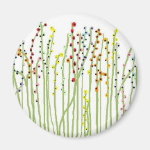 "FRÜHLINGS-BLUMEN" weiße Sammlung Magnete