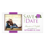 Frühlings-BlumenStiefmütterchen-Save the Date Mitt Photo Karten Vorlage