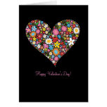 Frühlings-Blumenvalentine-Herz-Geschenk-Liebe-Kart