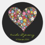 Frühlings-Blumenvalentine-Herzchic-Gastgeschenk Ho Sticker