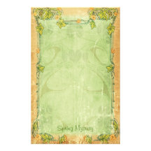 Frühlings-Geheimnis - Kunst Nouveau Briefpapier Personalisiertes Druckpapier